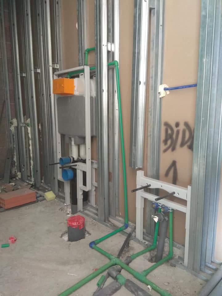 Pré-instalação de canalização